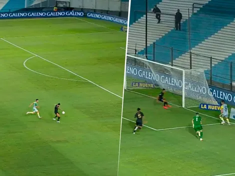 Andrada recibió un blooper de Racing, volvió locos a todos y clavó un golazo