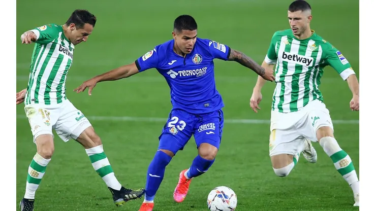 Andrés Guardado disputó 79 minutos con el Betis en el duelo ante el Getafe de La Liga.