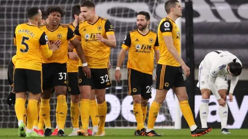El festejo de los jugadores de Wolverhampton Wanderers.