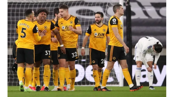 El festejo de los jugadores de Wolverhampton Wanderers.