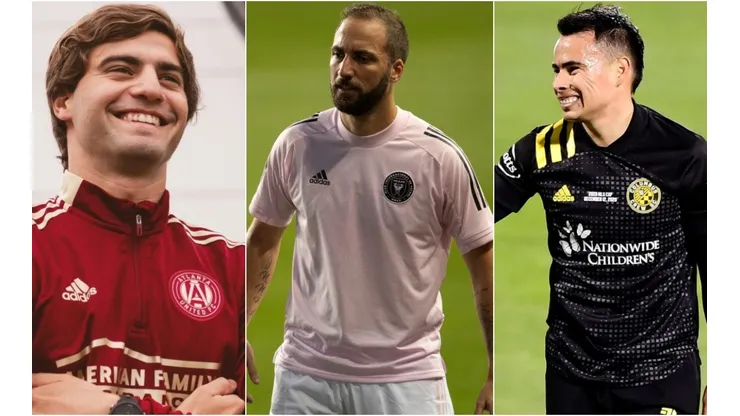 Santiago Sosa, Gonzalo Higuaín y Lucas Zelarayán