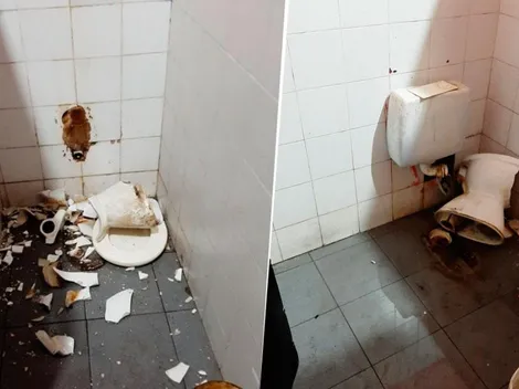 Fotos: los hinchas de Talleres destrozaron los baños de las canchas de Newell's