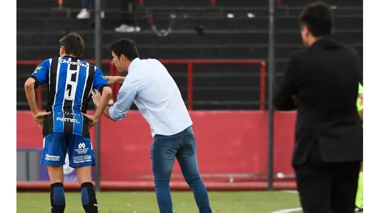 Gastón Esmerado durante la victoria de Almagro.