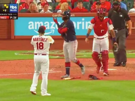 Así son los playoffs: Bravos y Cardenales casi se van a las manos para una épica pelea