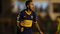 El festejo de gol de Agustín Almendra.