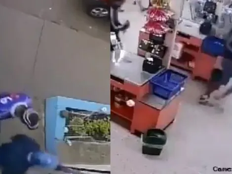 Detienen a vándalos con camiseta de Millonarios que asaltaron supermercado