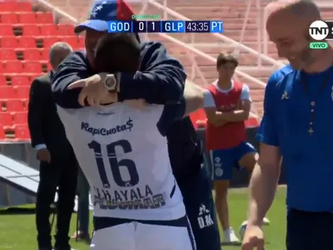 Ayala metió un golazo, pero lo mejor fue el abrazo con el Diego