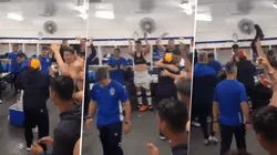 Foto del Diego celebrando con sus chicos.