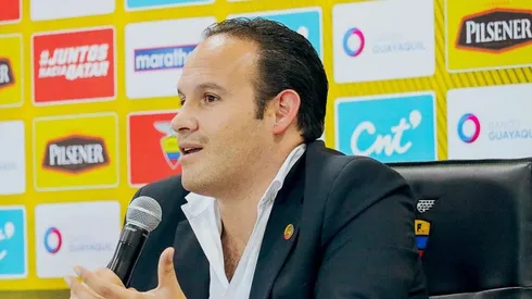 Francisco Egas, presidente de la Federación Ecuatoriana de Fútbol.