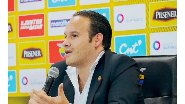 Francisco Egas, presidente de la Federación Ecuatoriana de Fútbol.