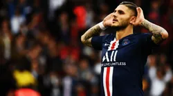 Mauro Icardi festejando su tanto.