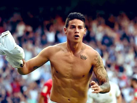 En fotos: locura total en el festejo de gol de James Rodríguez