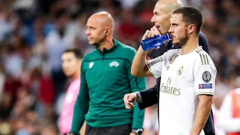 Foto de Eden Hazard y Zinedine Zidane.