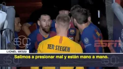 Más capitán que nunca: la charla técnica de Messi antes de jugar el segundo tiempo