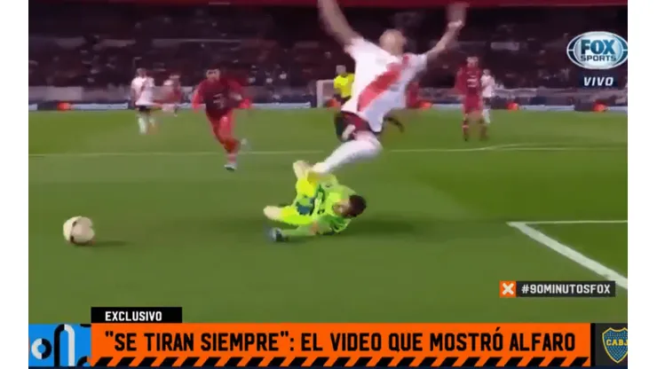 Revelan el video de cómo 'simulan' los jugadores de River que Alfaro le mostró al plantel de Boca