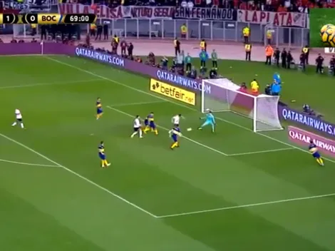 Y llegó el segundo de River: centro de Suárez y Nacho Fernández la empujó