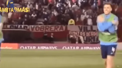 Lo dijo con un gesto: Buffarini salió al Monumental y le agarró un frío bárbaro