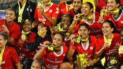 América de Cali femenino, campeón de la Liga Águila Femenina 2019.