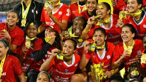 América de Cali femenino, campeón de la Liga Águila Femenina 2019.