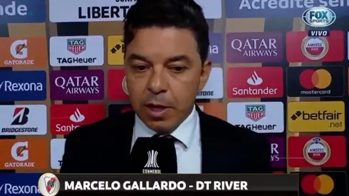 Marcelo Gallardo antes del partido.