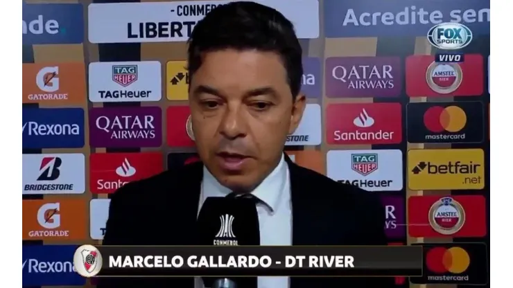 Marcelo Gallardo antes del partido.