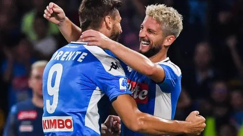 Dries Mertens y Fernando Llorente