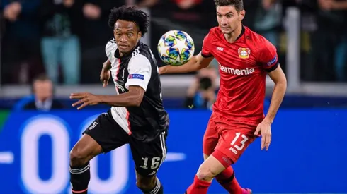 Juan Guillermo en su último juego de Champions League contra Bayer Leverkusen.