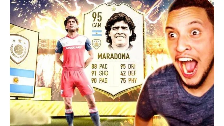 Le tocó Maradona en el FIFA 20 y se volvió totalmente loco