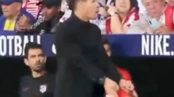 El claro gesto de Diego Simeone.