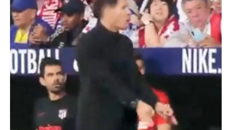 El claro gesto de Diego Simeone.