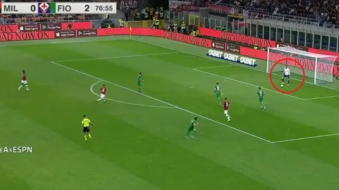 Desde ahí empezó la jugada del gol de Fiorentina.