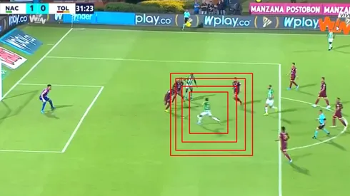 Daniel Muñoz dijo presente y puso el primero de la noche ante Deportes Tolima