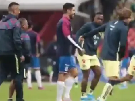 Oribe Peralta dejó de lado la rivalidad y saludó a sus excompañeros de América