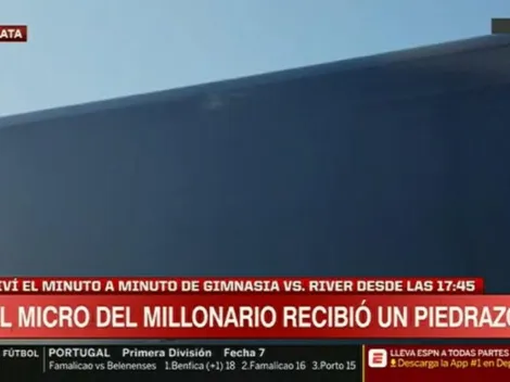 Repudiable: hinchas de Gimnasia recibieron a piedrazos al micro de River