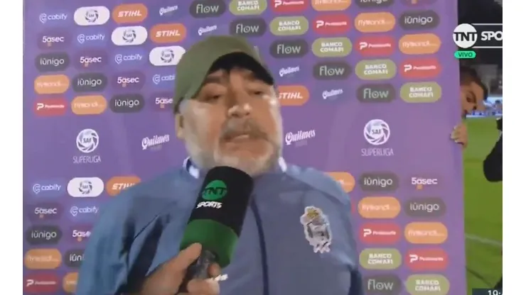 Diego Maradona luego de una nueva derrota de Gimnasia.