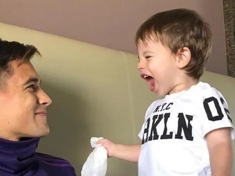 El hijo de Martínez Quarta festejó el gol de Scocco y en River murieron de ternura
