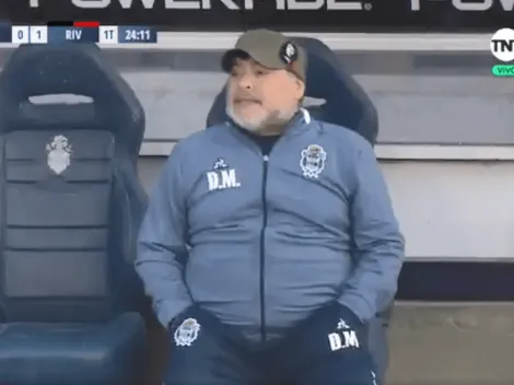 Gimnasia erró un gol hecho y Maradona explotó: "¡Pateá, la pu...!"