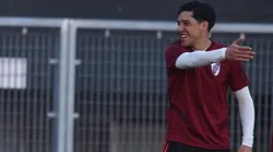 Foto de Enzo Pérez en la práctica de River.
