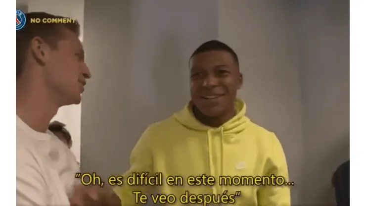 Video: Mbappé se cruzó con de Jong y le preguntó por Barcelona