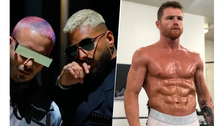 Canción de J Balvin y Maluma la rompió tanto que hasta Canelo Álvarez les comentó