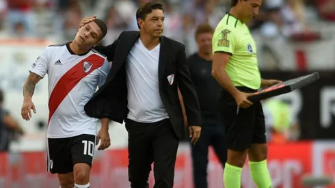 Juan Fernando Quintero y Marcelo Gallardo en River Plate.