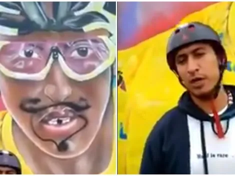 Vergüenza total: vandalizaron el mural de Egan Bernal en Zipaquirá