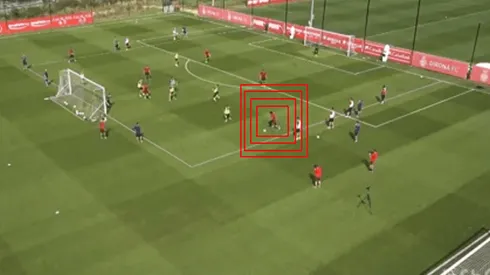 Así fue el golazo de Johan Mojica en la práctica con el Girona.