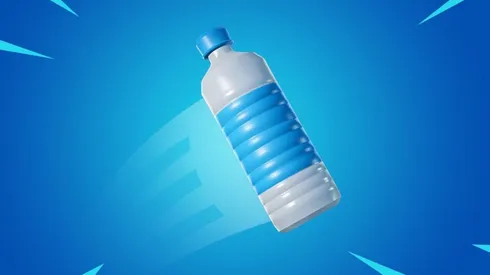 Lanza una botella a una diana cerca de un pez, una llama y un cerdo gigantes en Fortnite