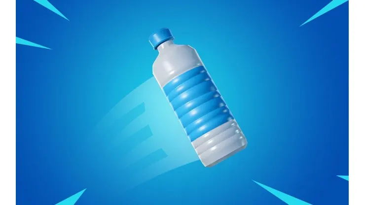 Lanza una botella a una diana cerca de un pez, una llama y un cerdo gigantes en Fortnite
