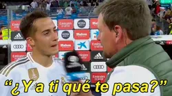 Lucas Vázquez se enojó por la pregunta del periodista y se fue de la entrevista sin mirarlo