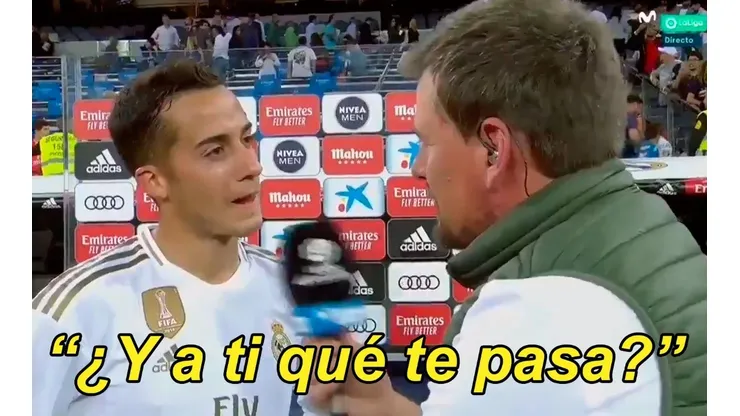 Lucas Vázquez se enojó por la pregunta del periodista y se fue de la entrevista sin mirarlo