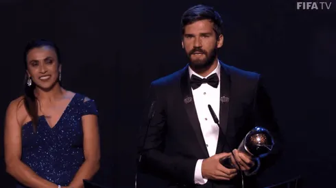 Alisson se quedó con el Premio The Best al Mejor Arquero