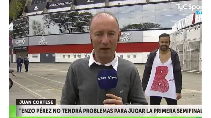 Un hincha de Boca se infiltró en Núñez, salió en vivo por TyC Sports e hizo explotar a los de River