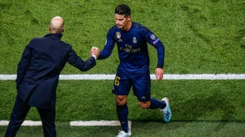 Zinedine Zidane y James Rodríguez.